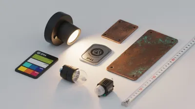 Industrial Style Lighting Components & Material Samples