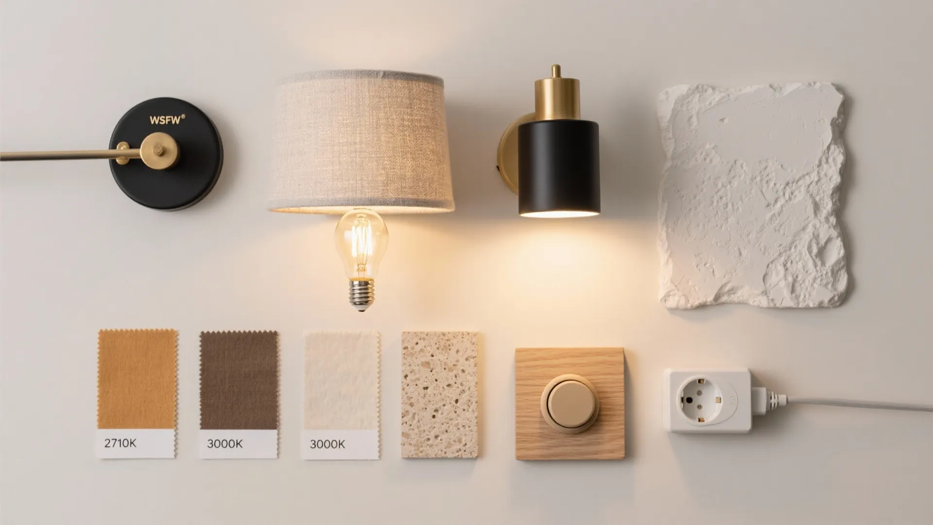 Minimal wall sconces for layered lighting