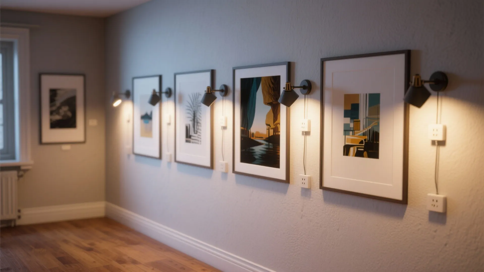 3. Picture-Light Style Plug-In Sconces for Art Walls