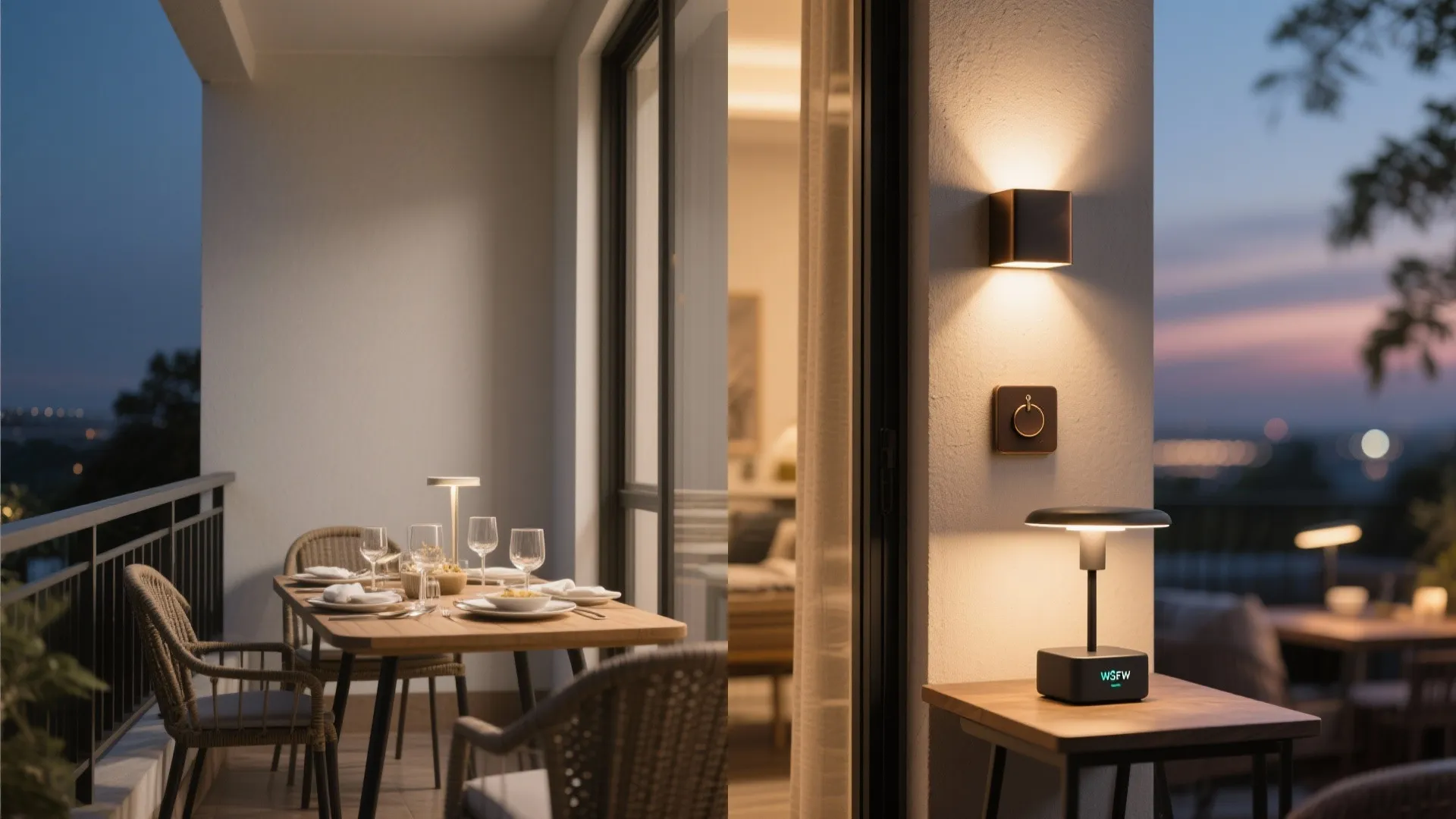 Sconce + Portable Lamp Duo