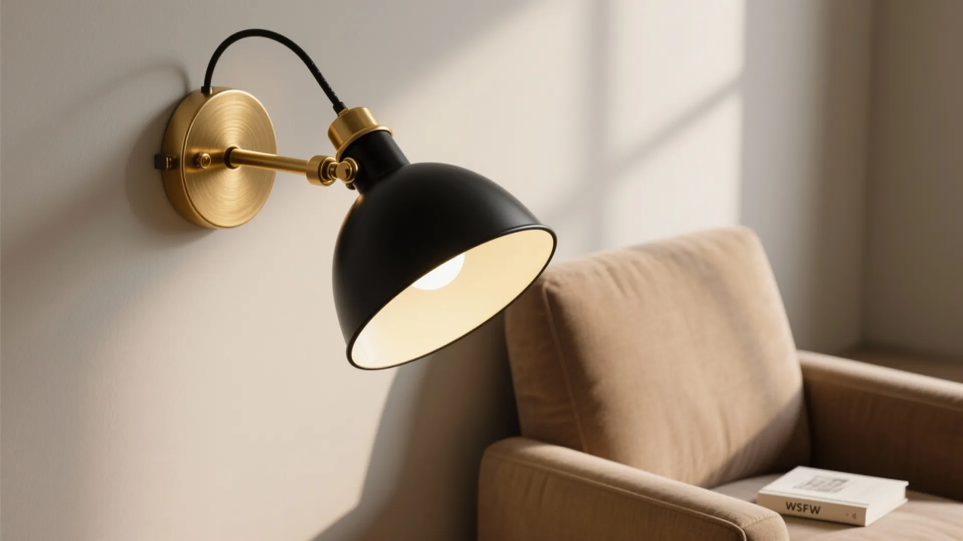 1. Accent a reading nook with a swing arm sconce