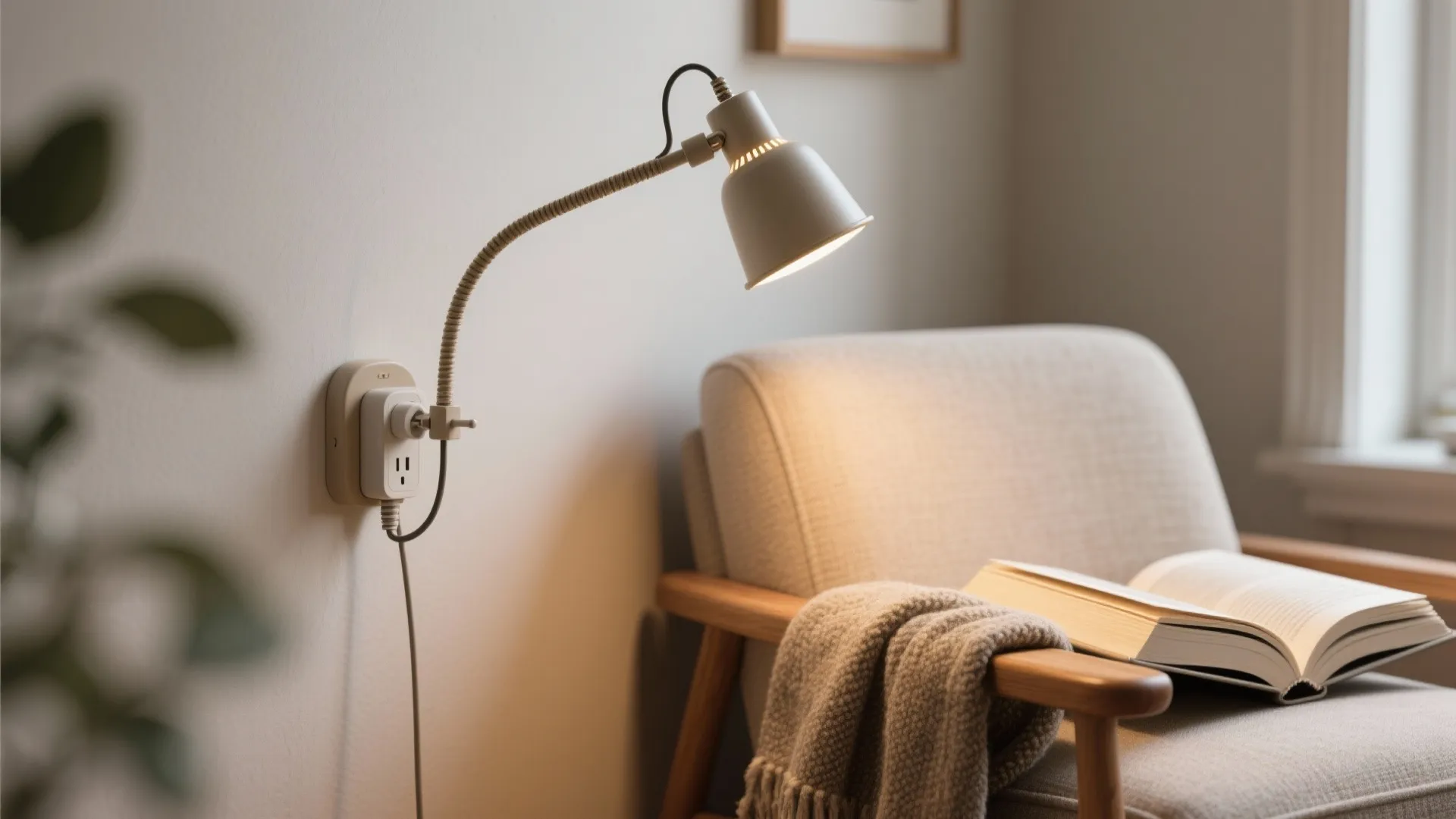 1. Swing-Arm Plug-In Sconce for Reading Nooks