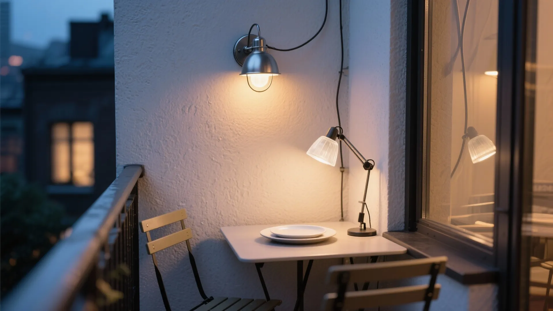 5) Sconce + Task Light Combo for Tiny Dining