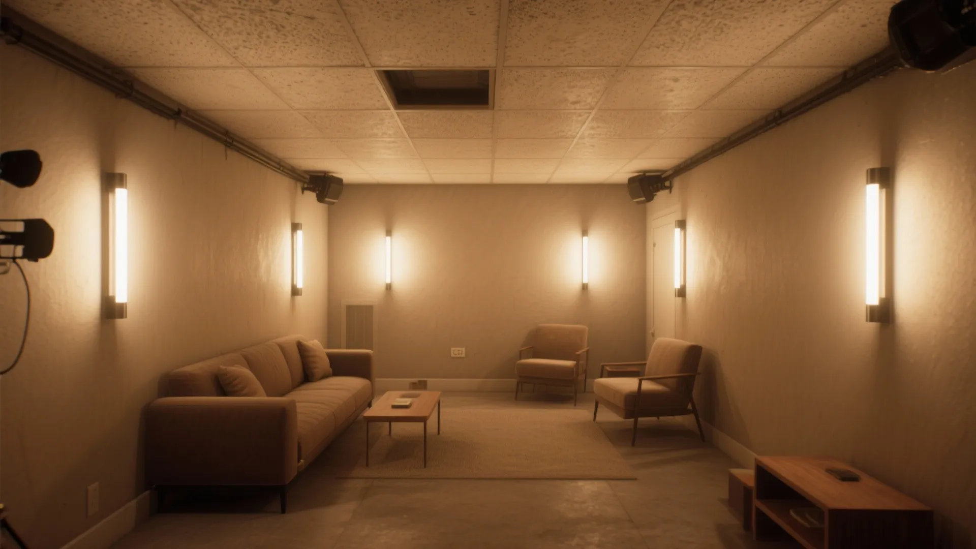 3. Up-lighting sconces to enlarge low-ceiling rooms