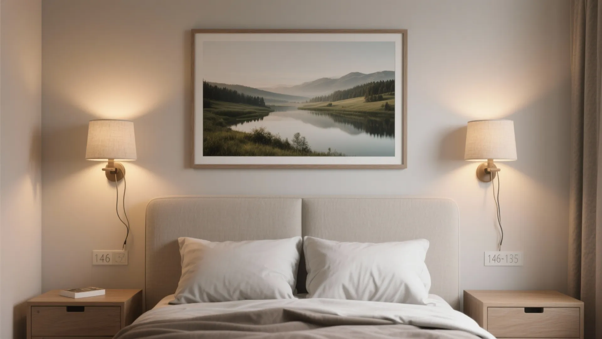 Balanced Sconces and Art Pairings