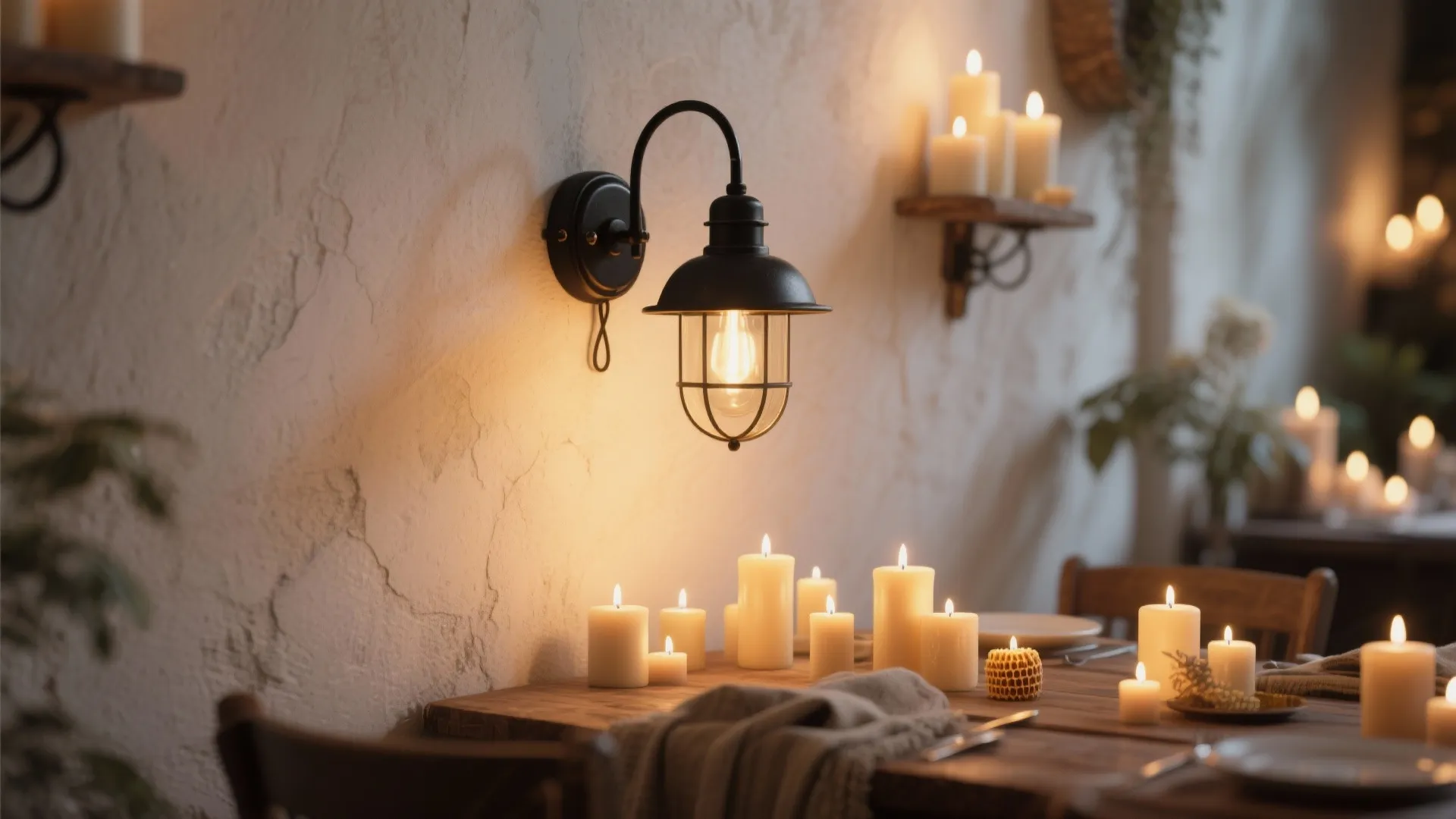 4. Soft Wall Sconces and Candle Layers
