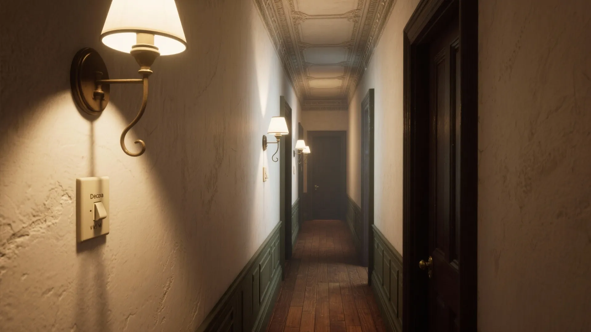 3. Slim profile wall sconces with Decora paddle switches