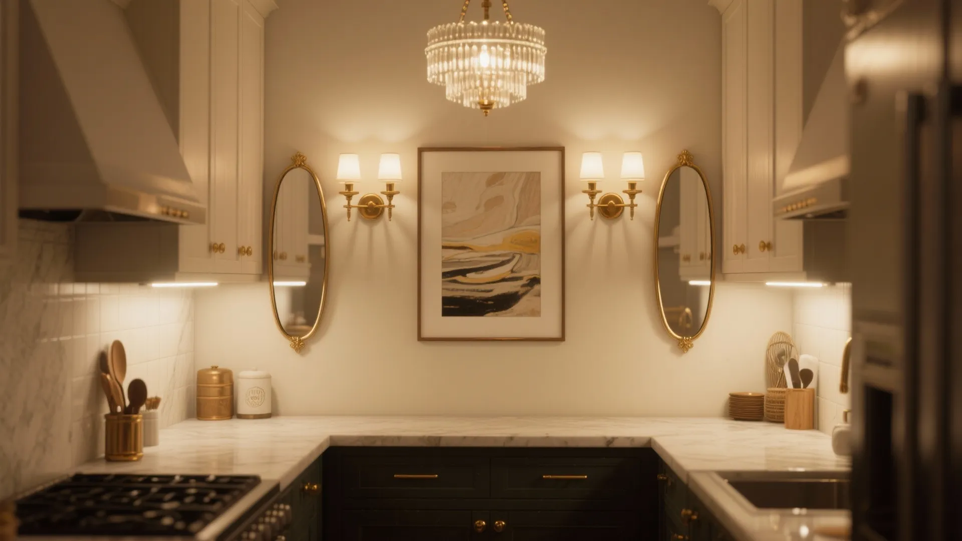 2. Layered Lighting with Wall Sconces