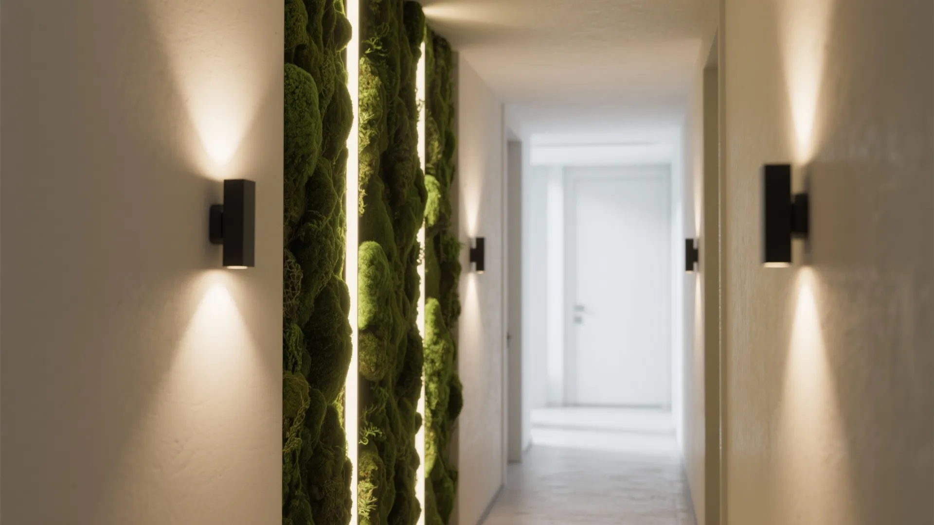 Sconces with up/down beams for ambient layering