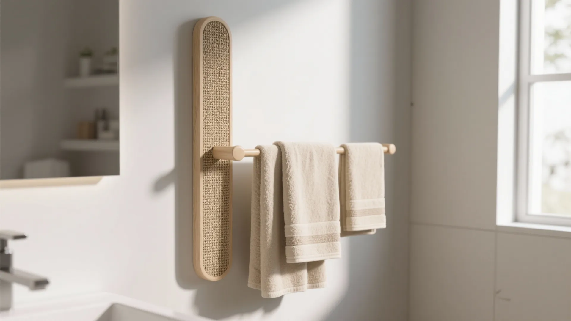 7. Scratch-post Towel Rack