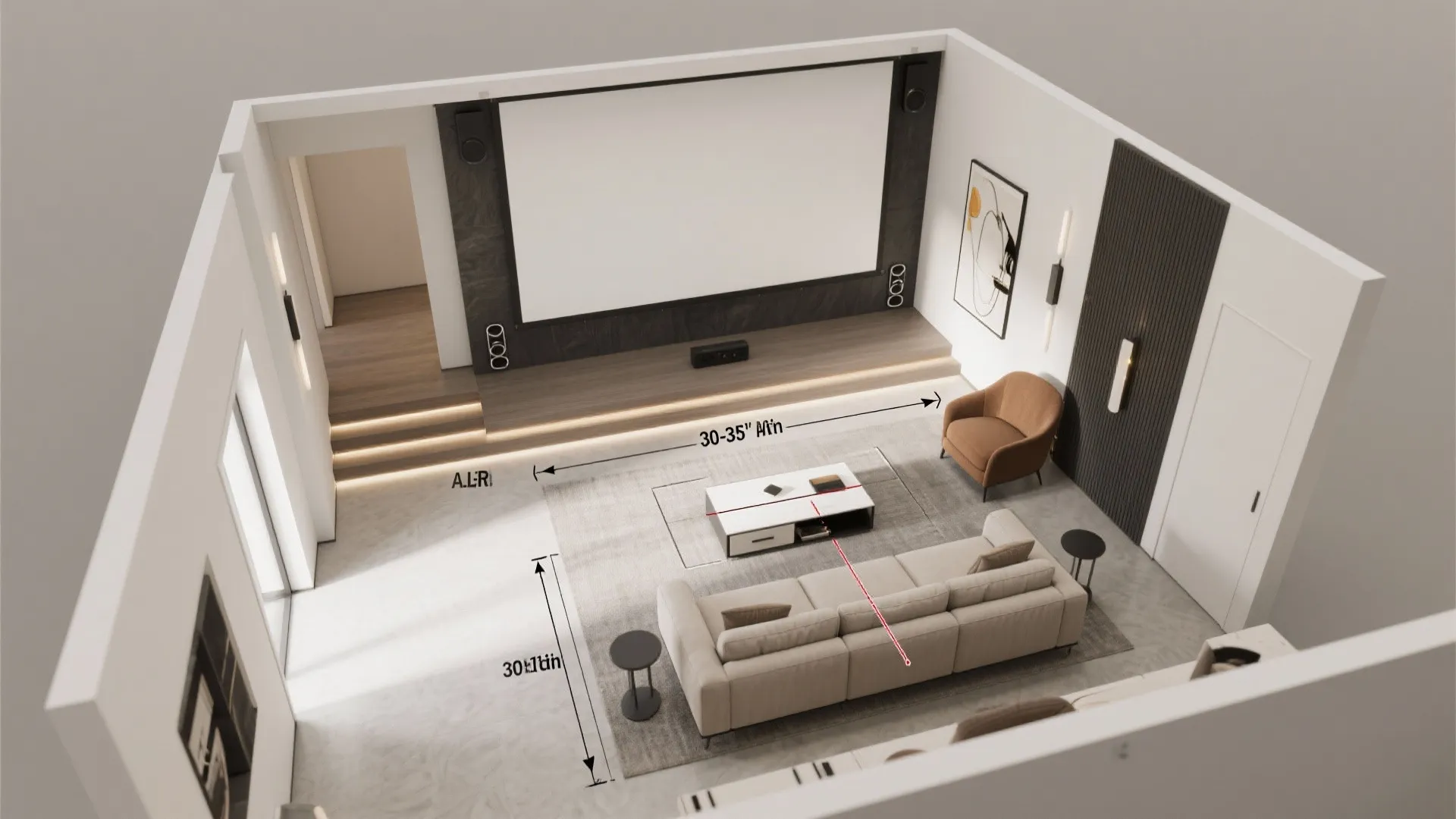 Screen size and seating geometry