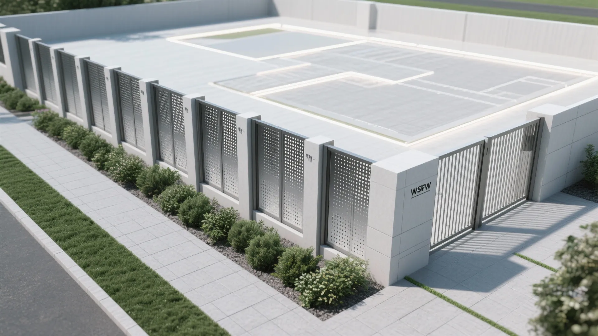 Perforated Metal Screens with Privacy Geometry