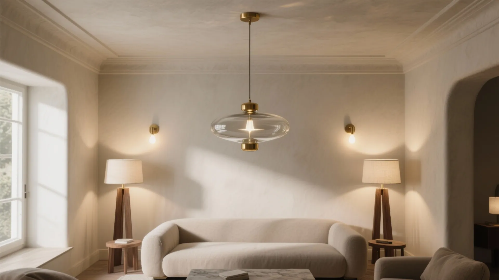 Sculptural Lighting that Defines the Room