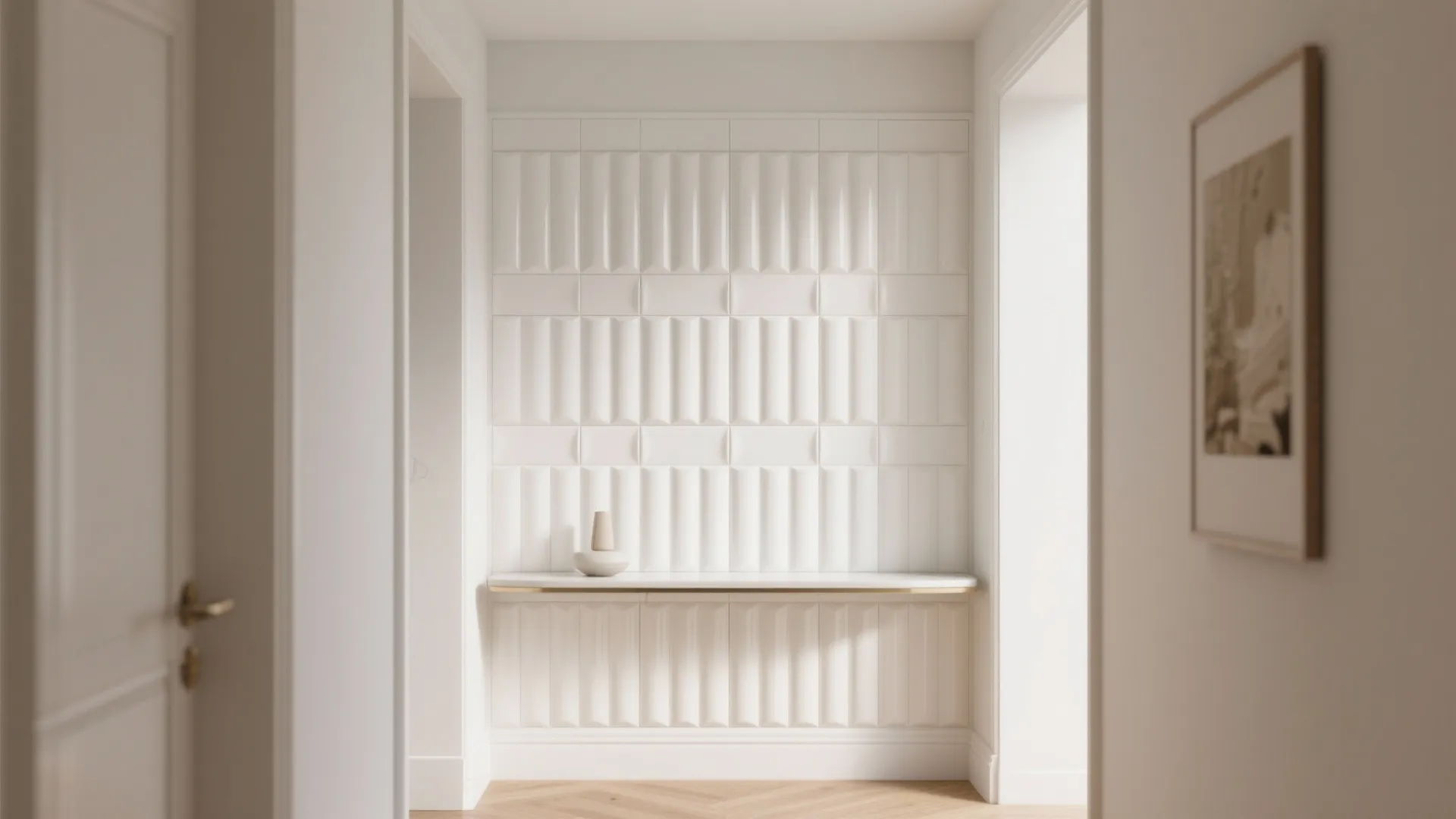 Sculpted Ceramic and Gypsum 3D Panels