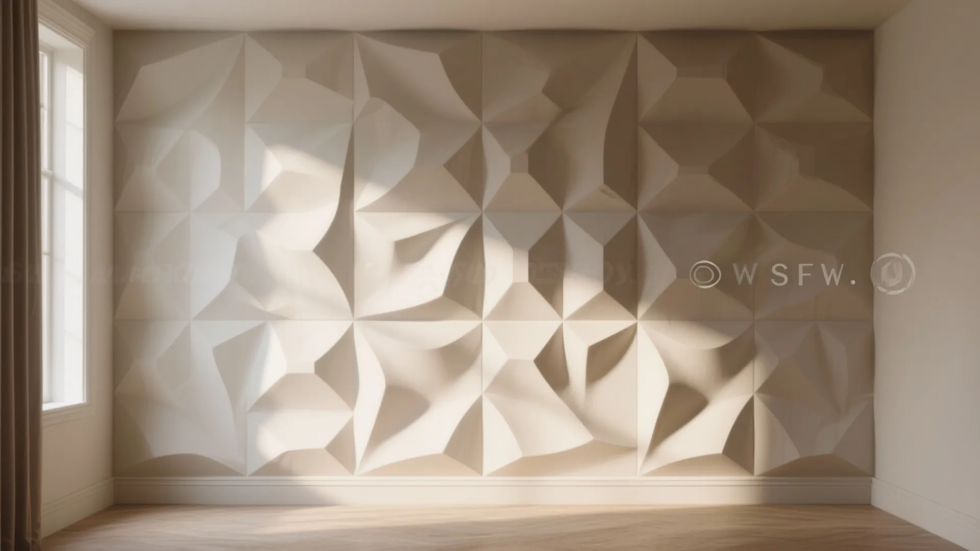 4) Sculptural 3D Tiles or Gypsum Panels