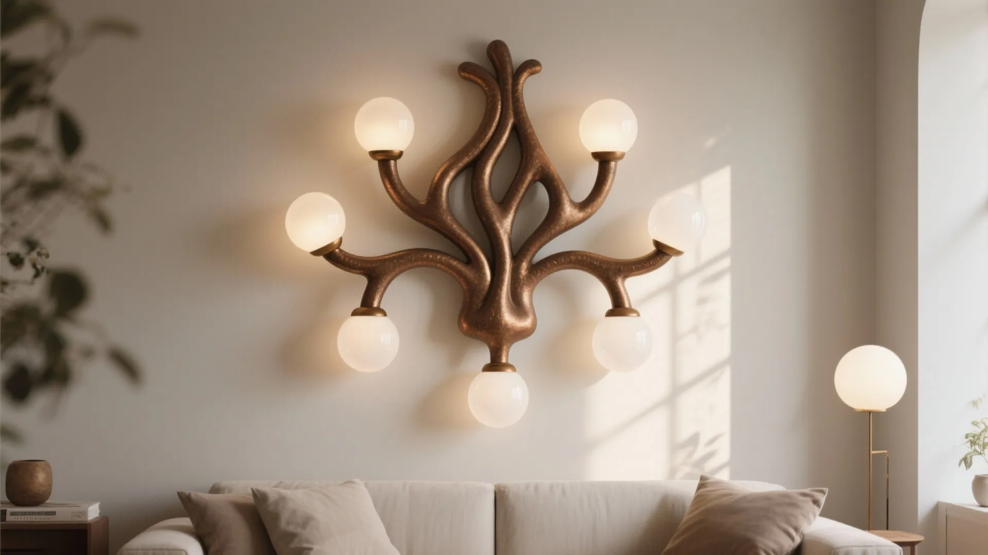 Sculptural wall jhumar as art