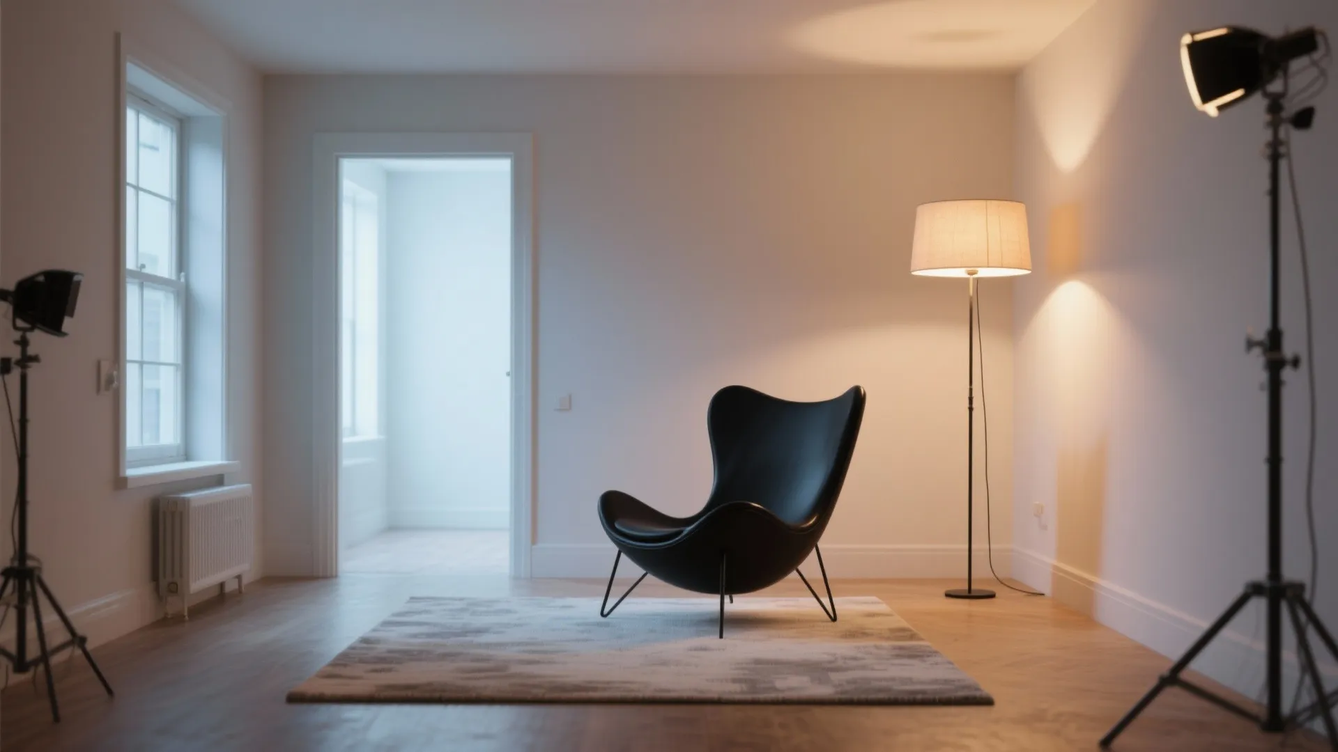 5. Choose sculptural black chairs as focal points