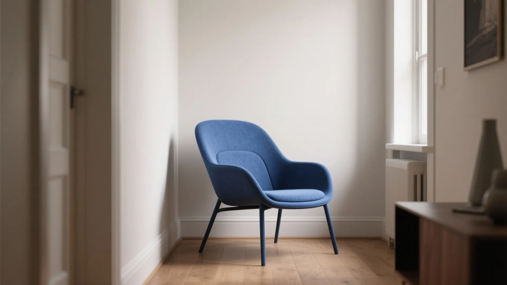1. Single Sculptural Chair as a Focal Point