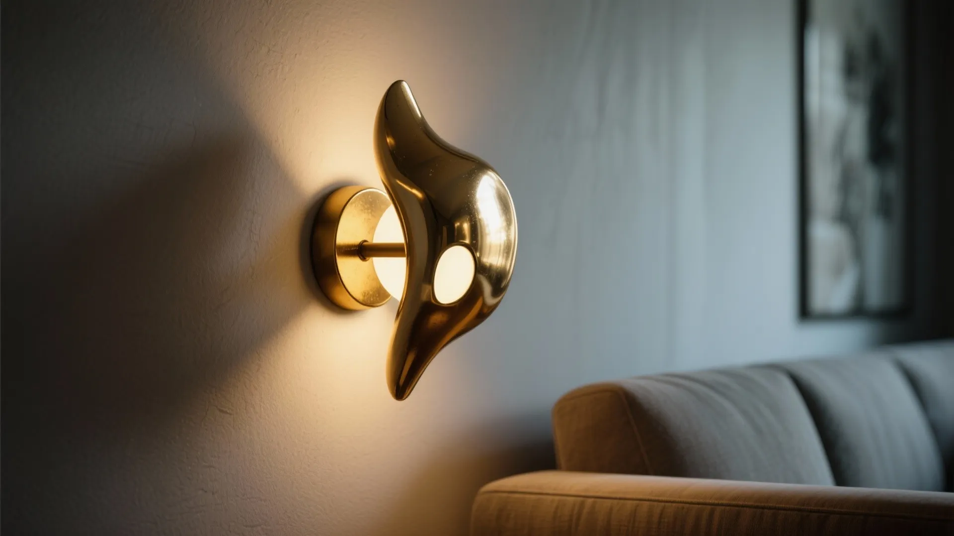 1. Sculptural Brass Sconces