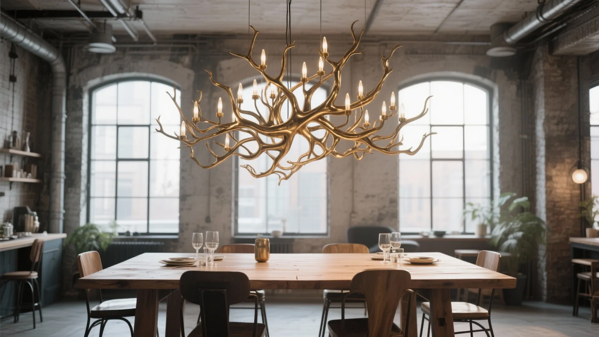 2. Sculptural Chandelier