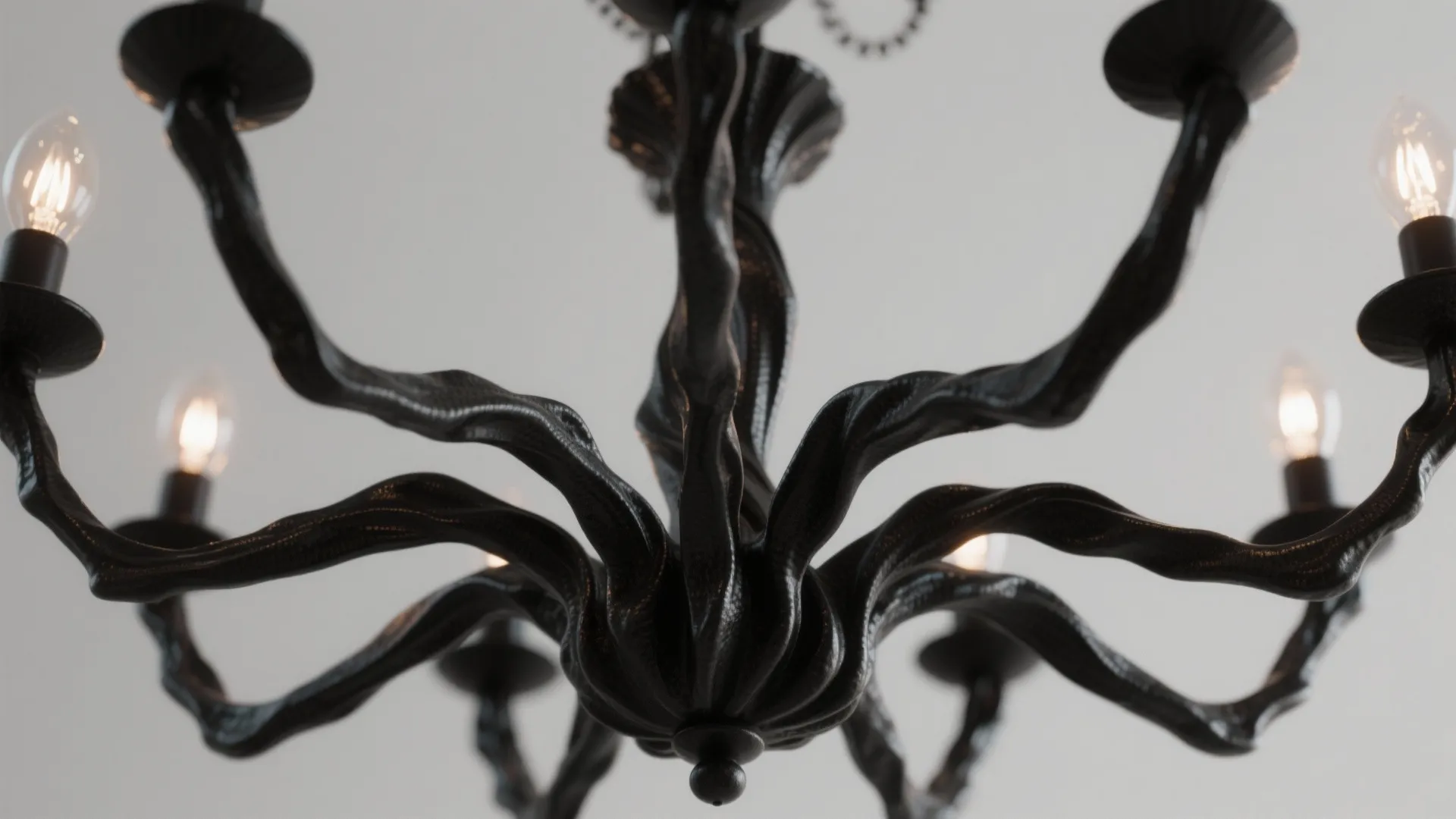 3. Black Sculptural Chandelier