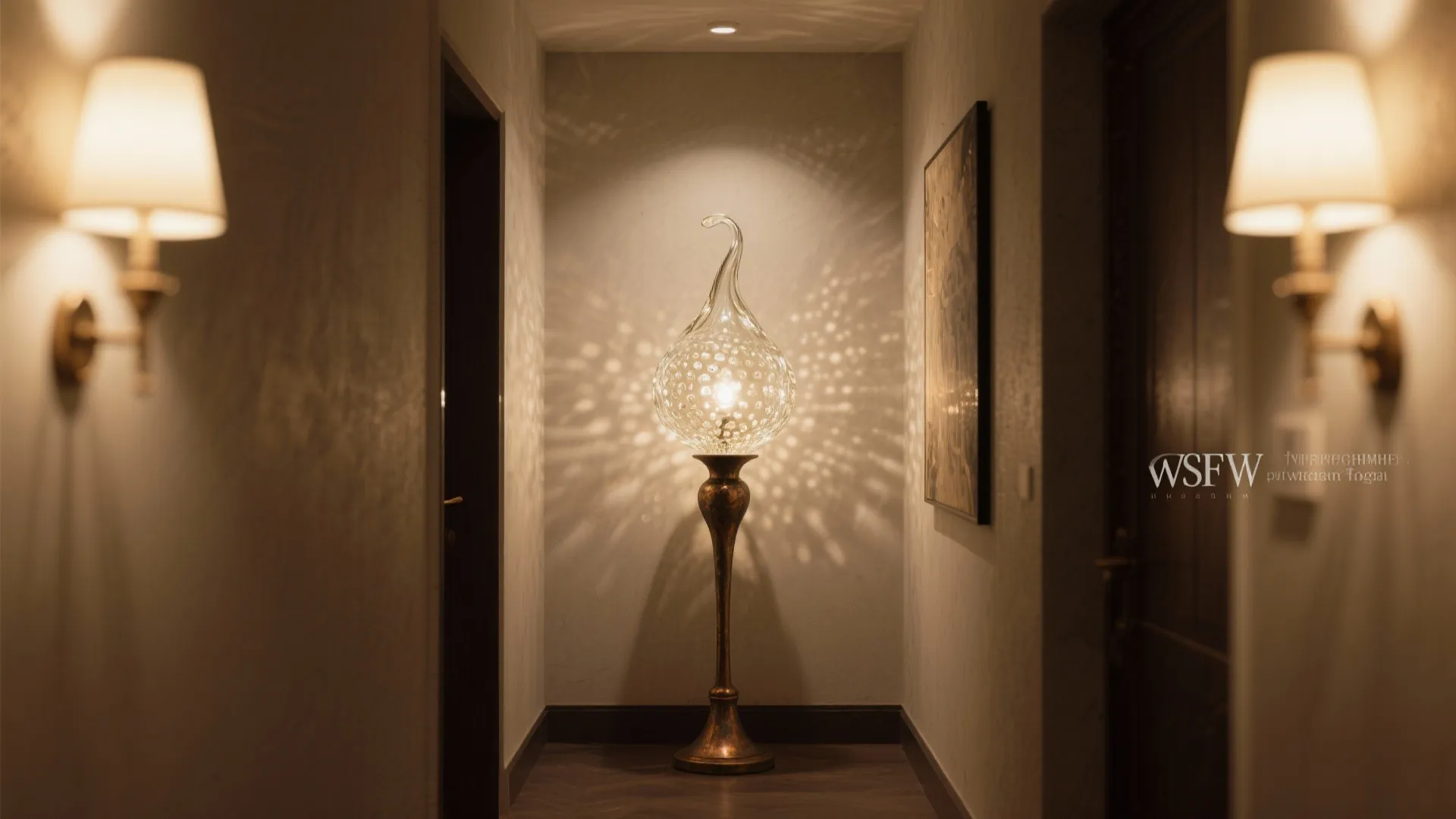 Sculptural Statement as Art in a Compact Hall