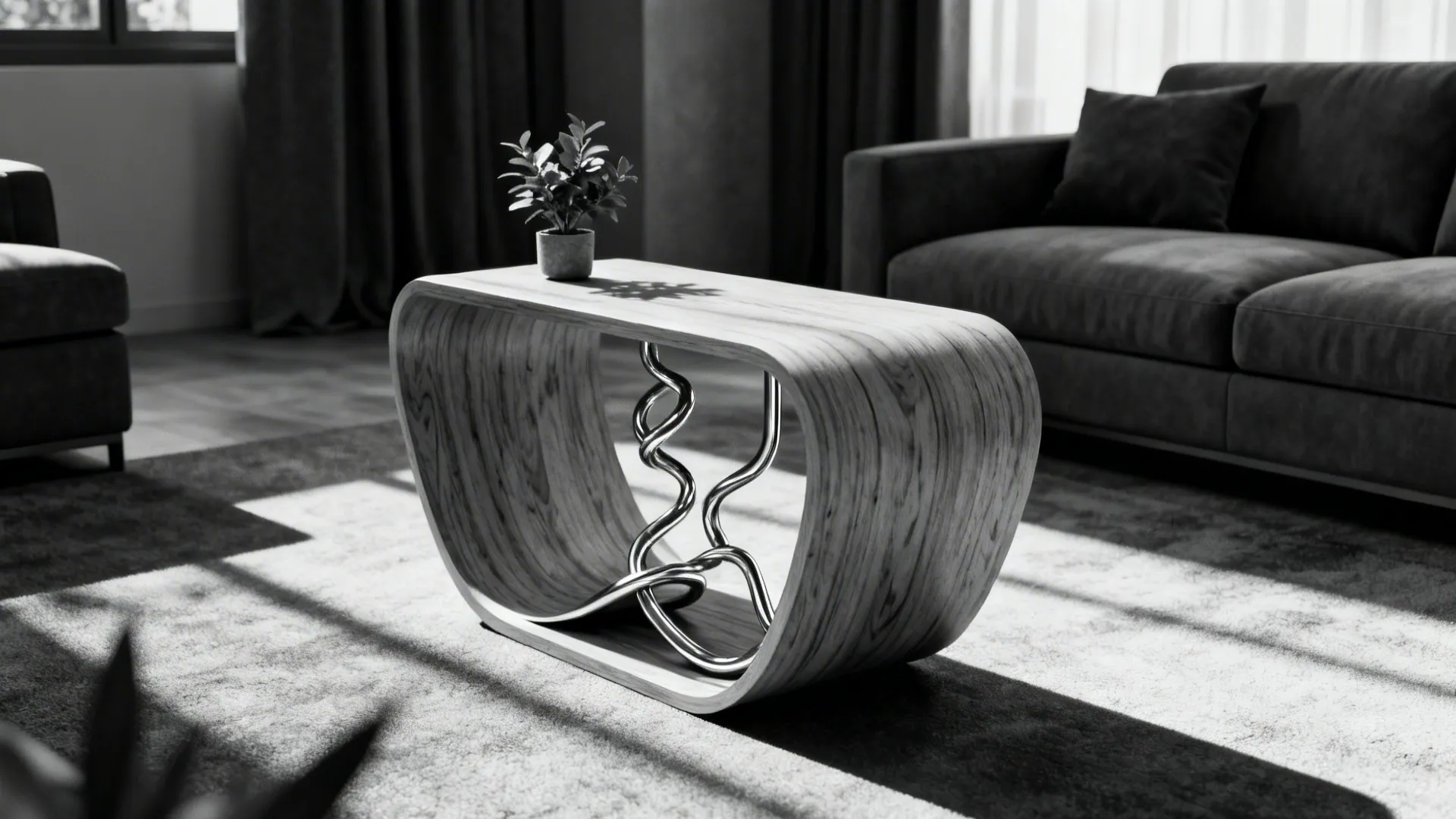 5. Sculptural accent end table