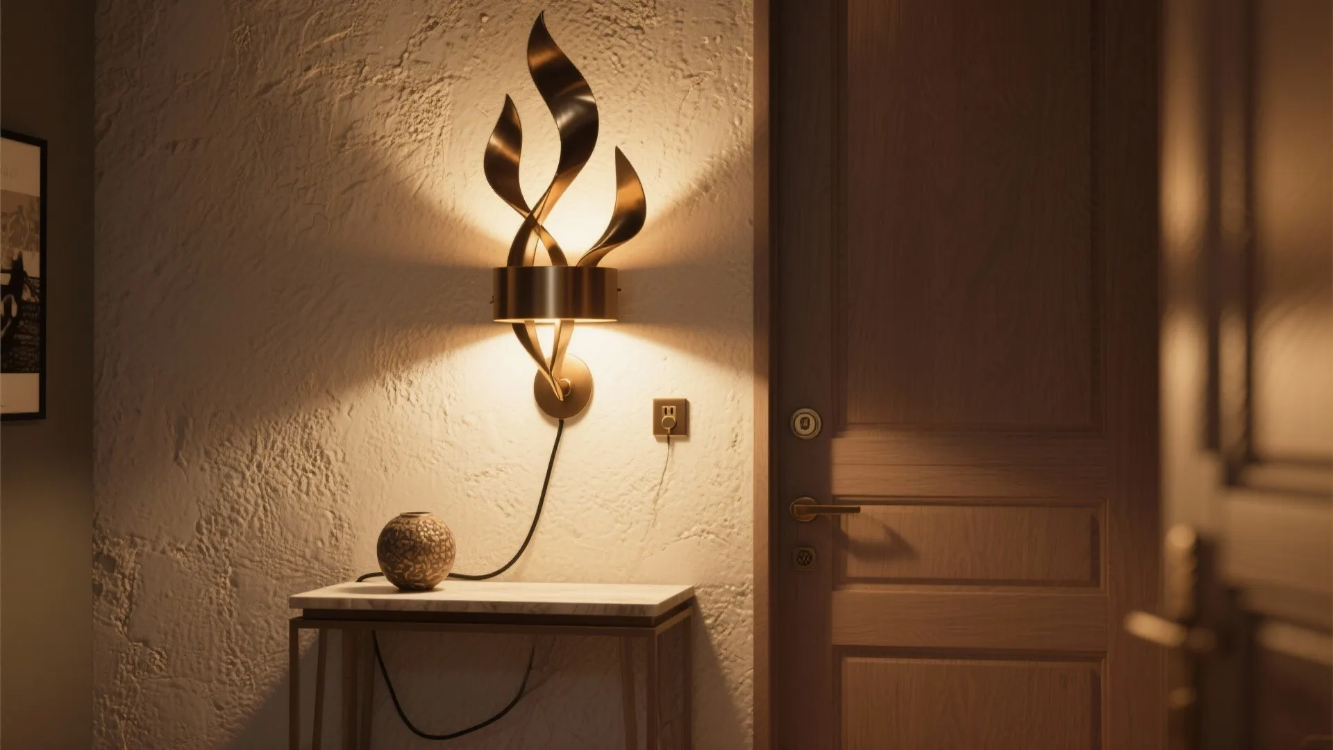 2. Decorative plug-in wall lamps to create a focal point