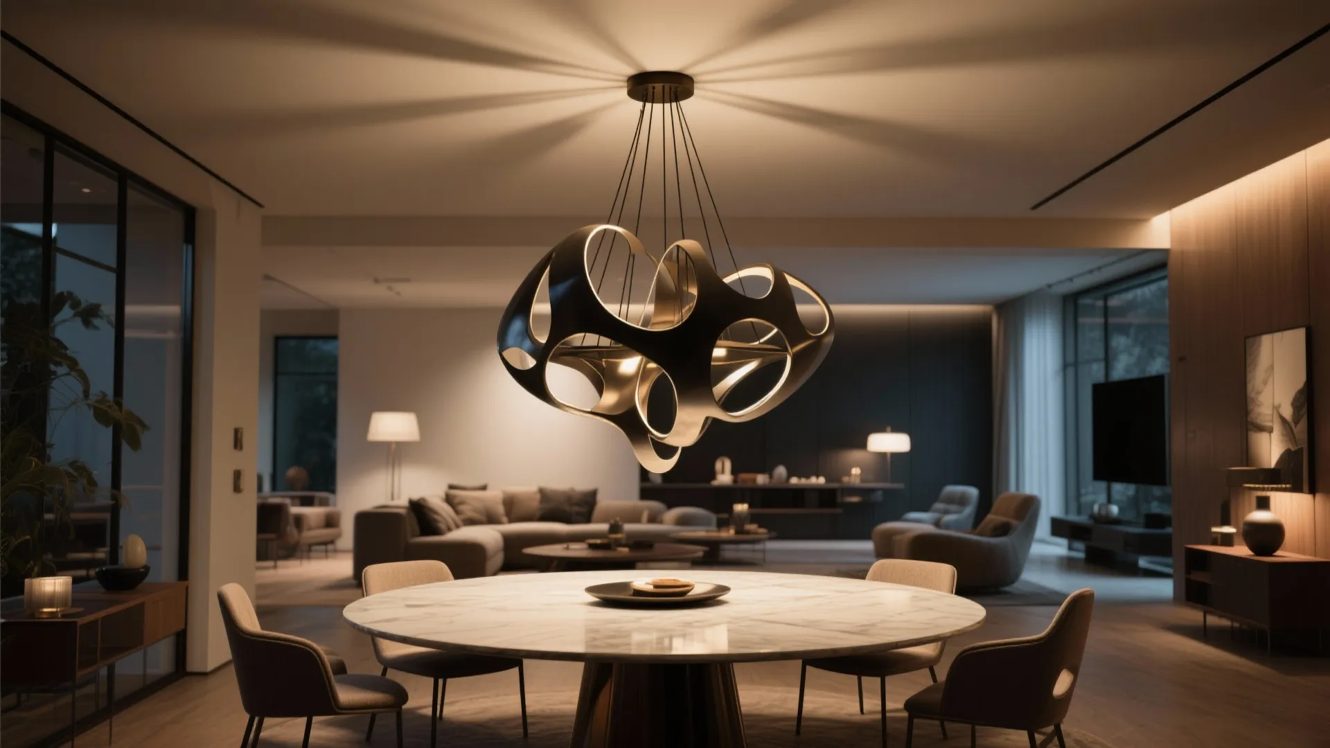 2. Sculptural Statement Fixtures