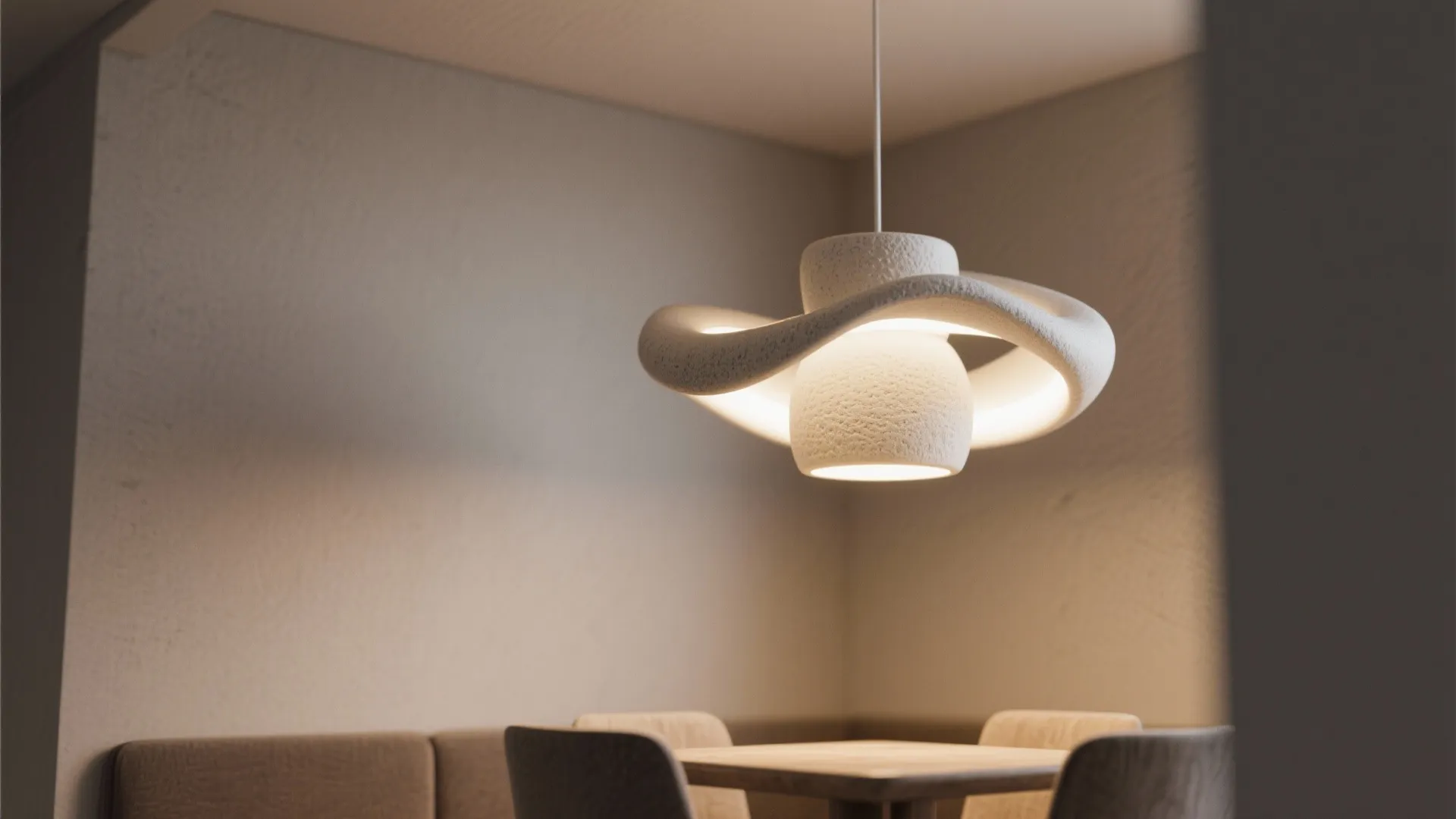 4. Statement sculptural fixtures for compact rooms