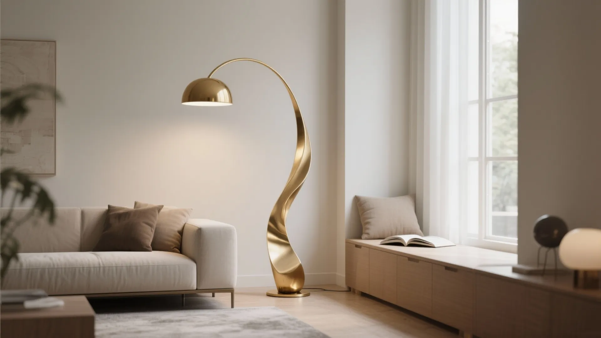 1. Floor Lamps with Sculptural Bases