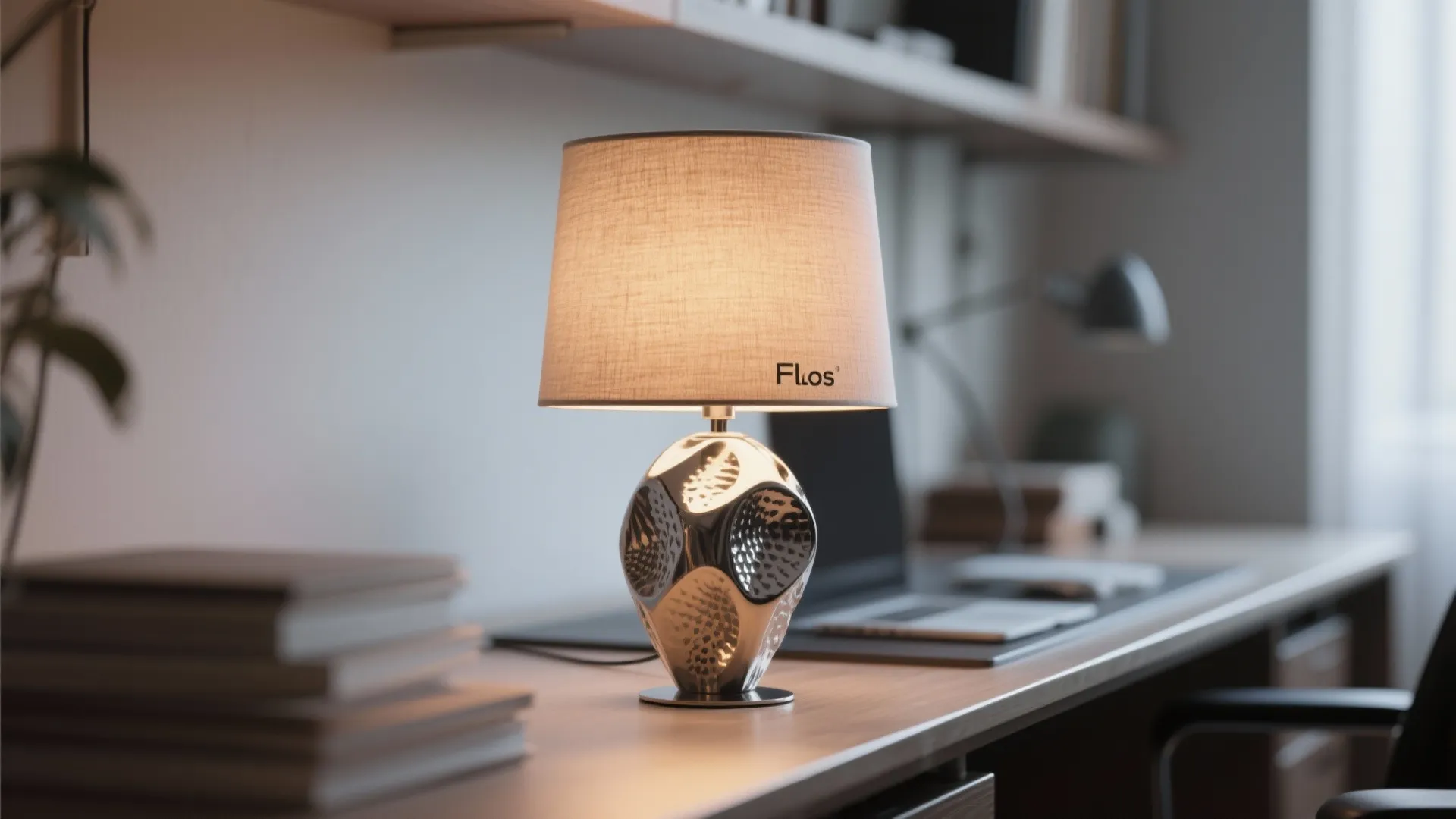 1. Layer ambient and task with a sculptural table lamp