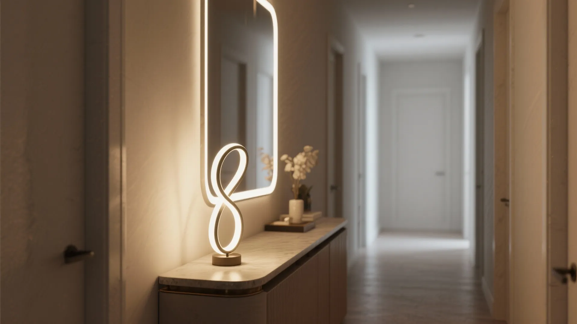 2. Sculptural LED Accent Lamp