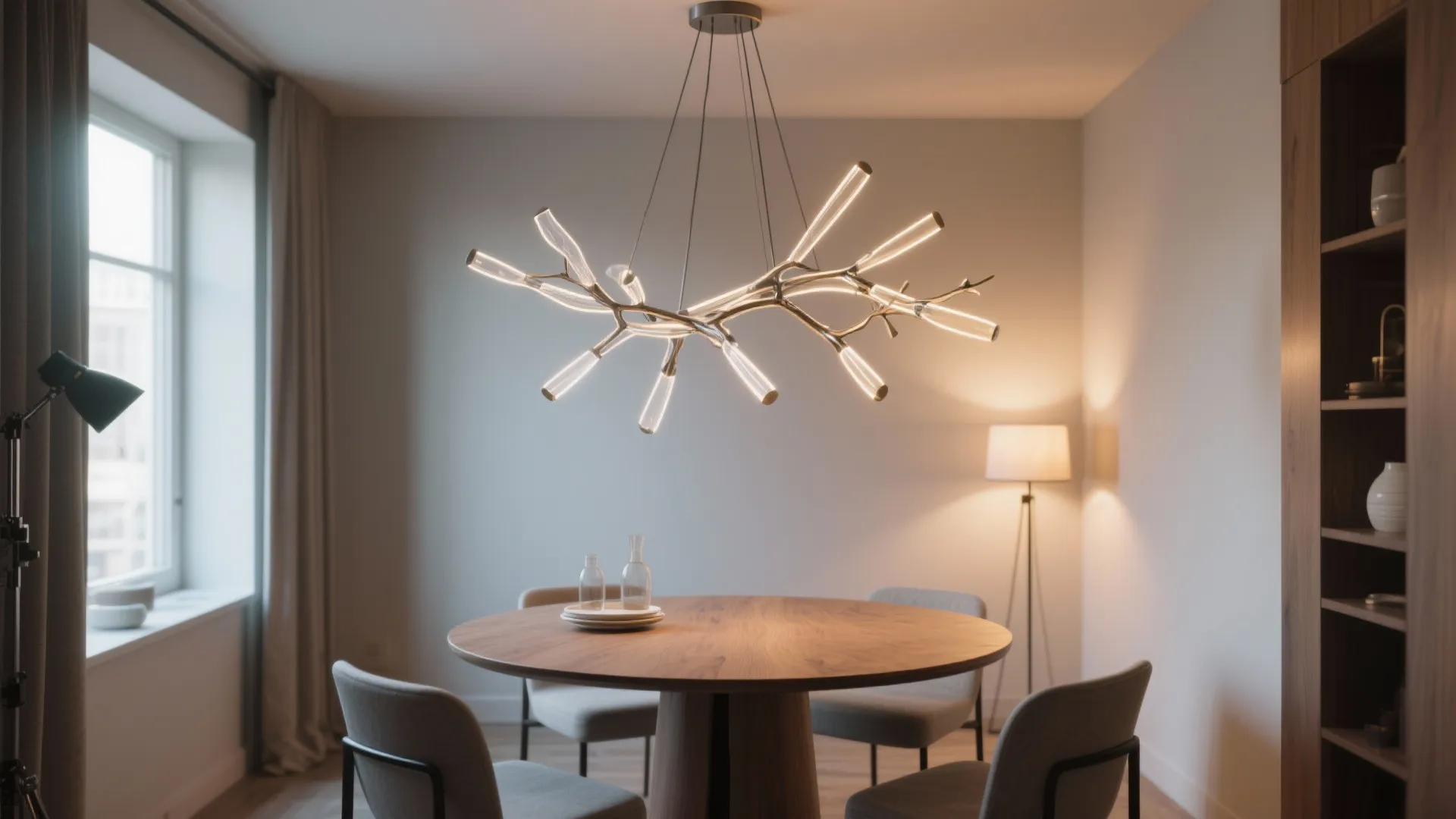 3) Sculptural statement fixture to anchor the room