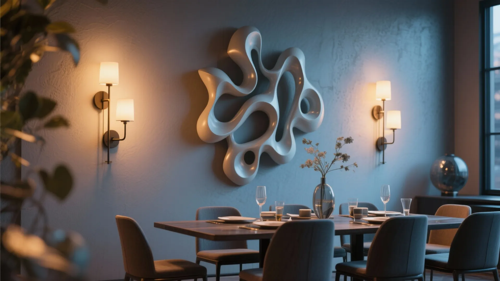 9. Sculptural Wall Lighting