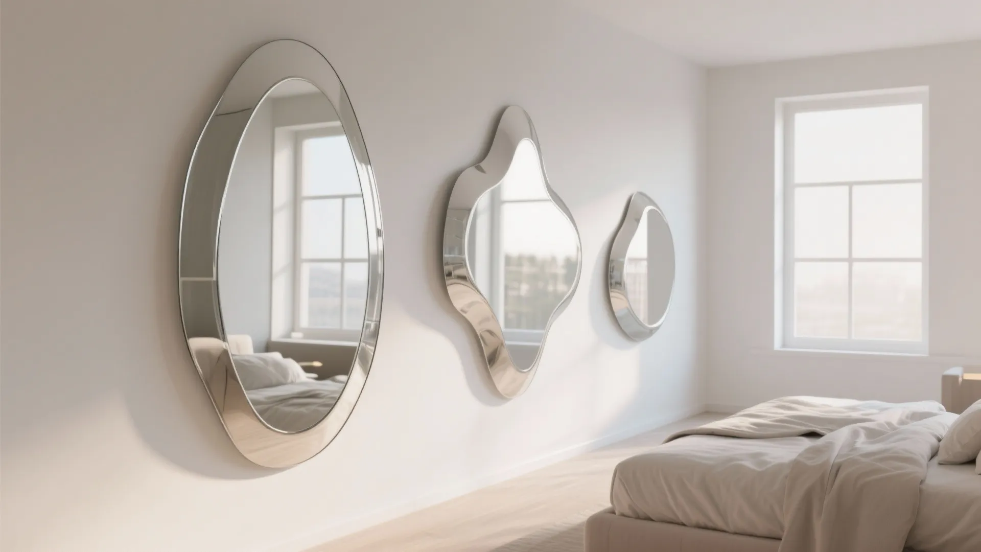 3. Sculptural Mirrors for Light and Depth
