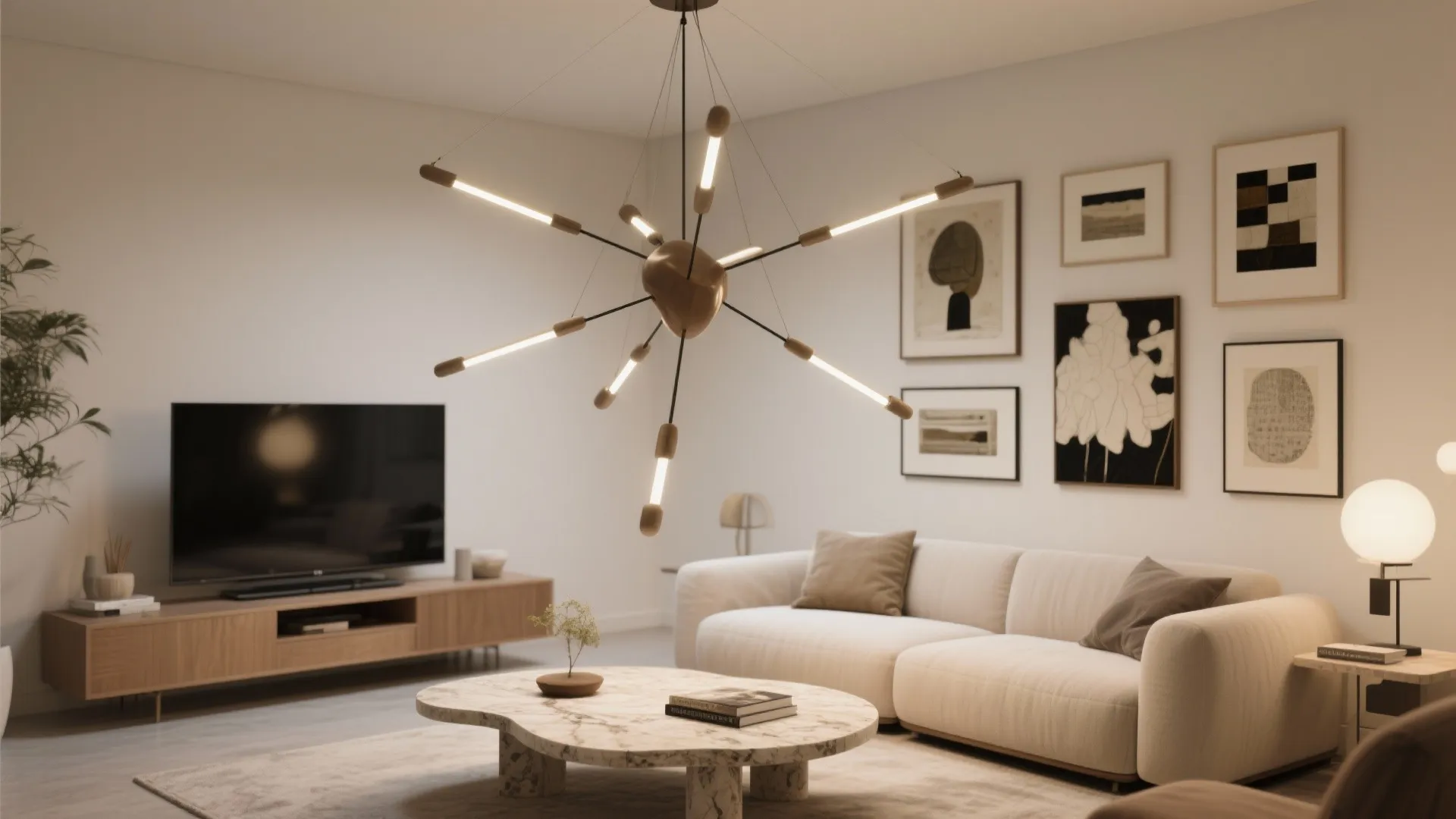 4) Small sculptural mobile for art-first rooms