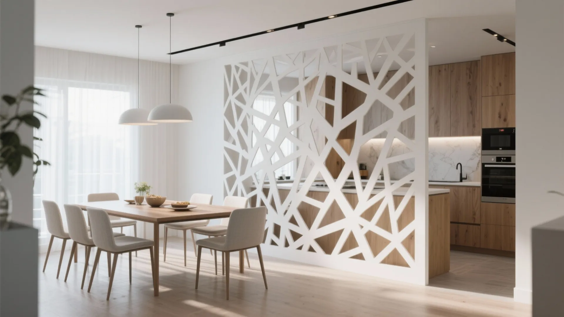 Sculptural partition panels