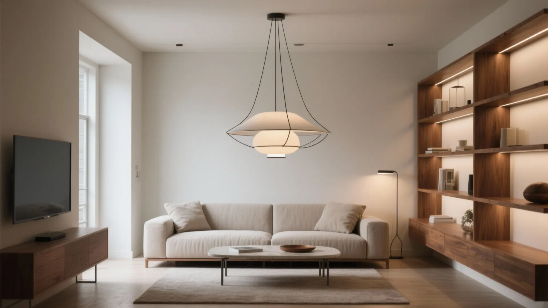 1) Sculptural pendants as focal points