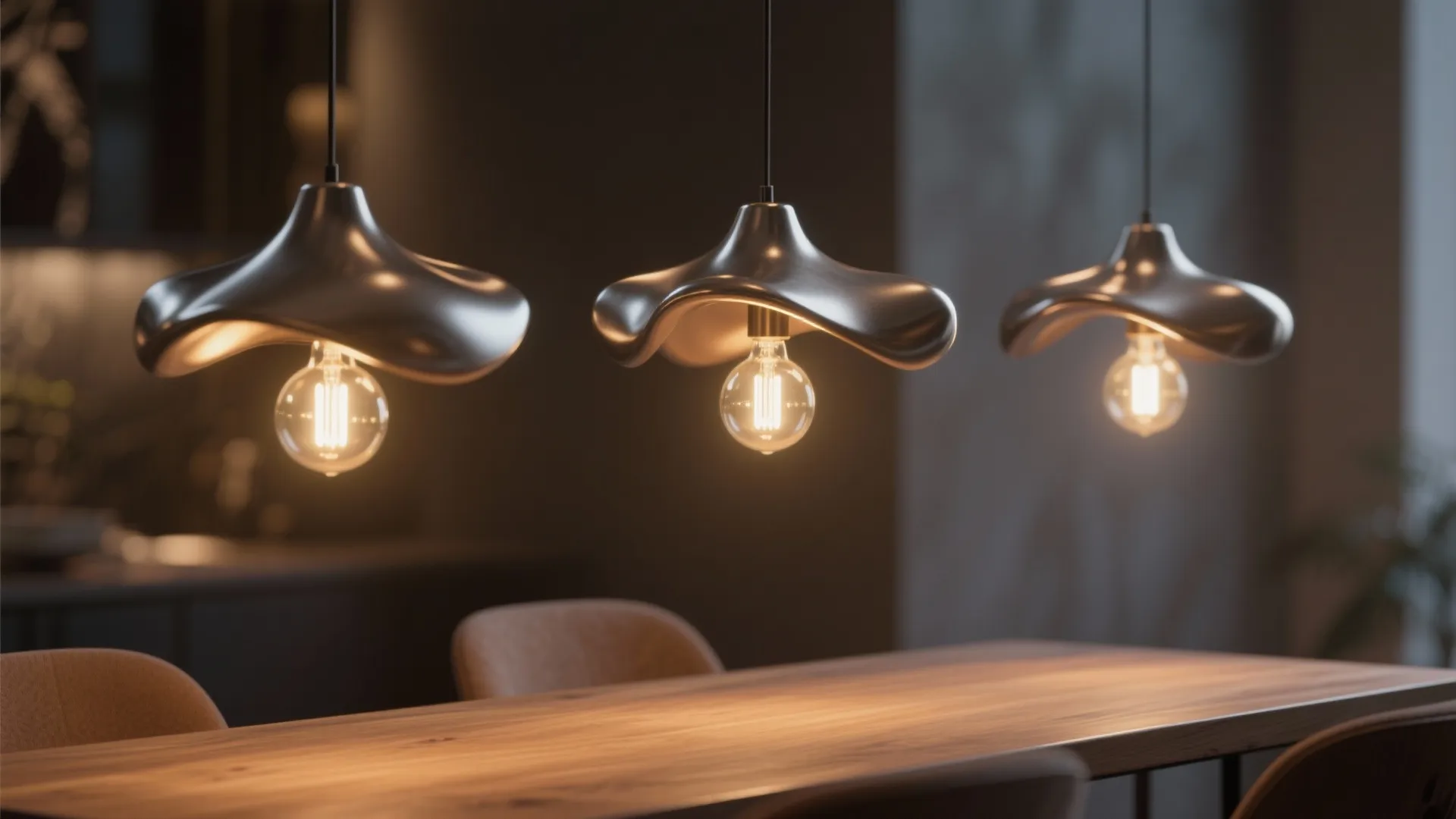 1. Sculptural Pendant Cluster