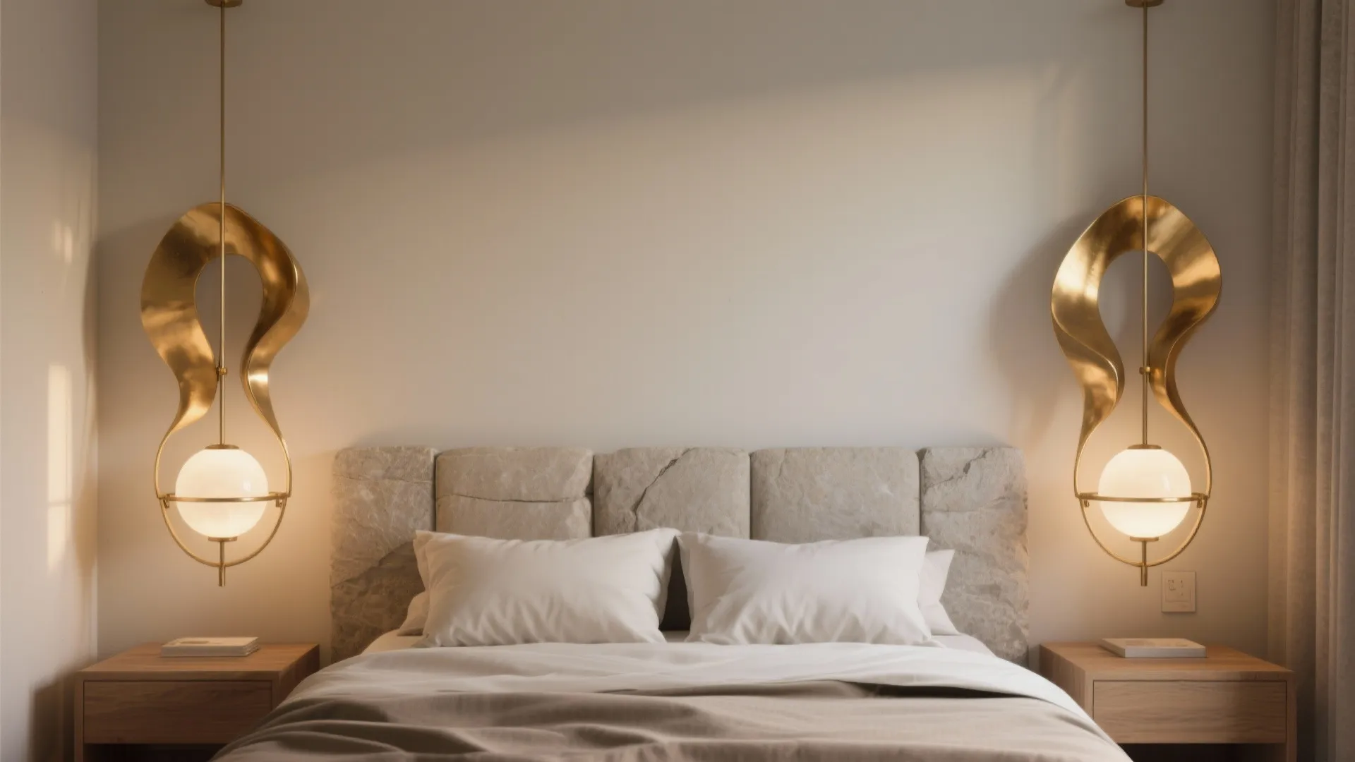 4) Sculptural sconces as focal points