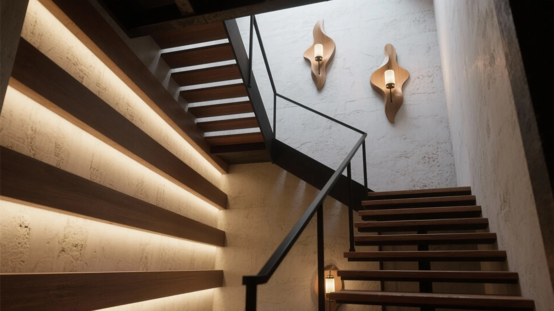 4) Sculptural sconces as statement pieces