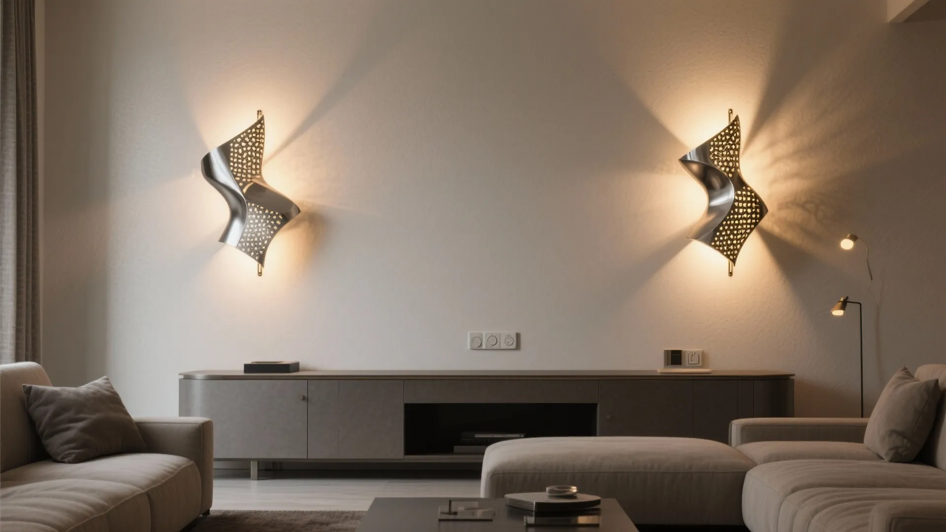 Sculptural wall lights as art-led focal points