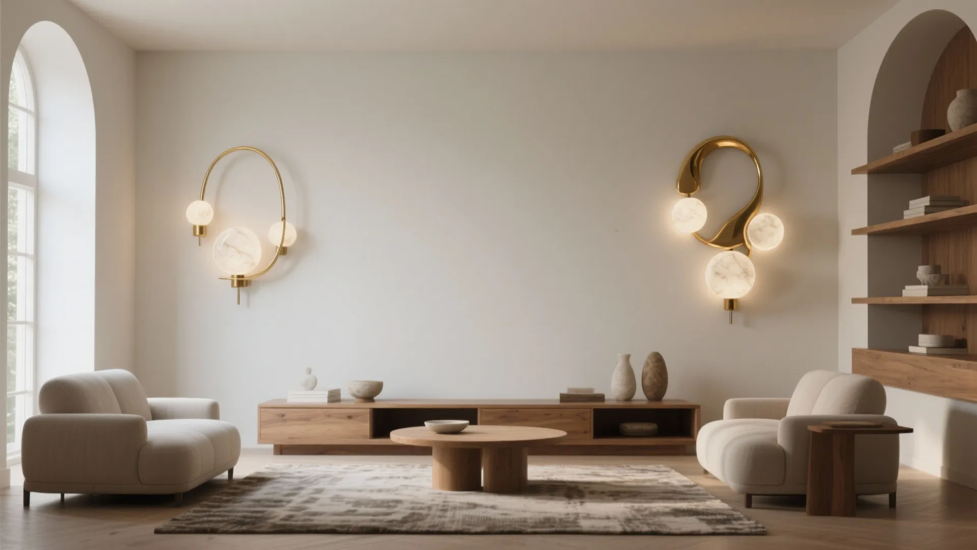 3) Sculptural side lights as statement pieces