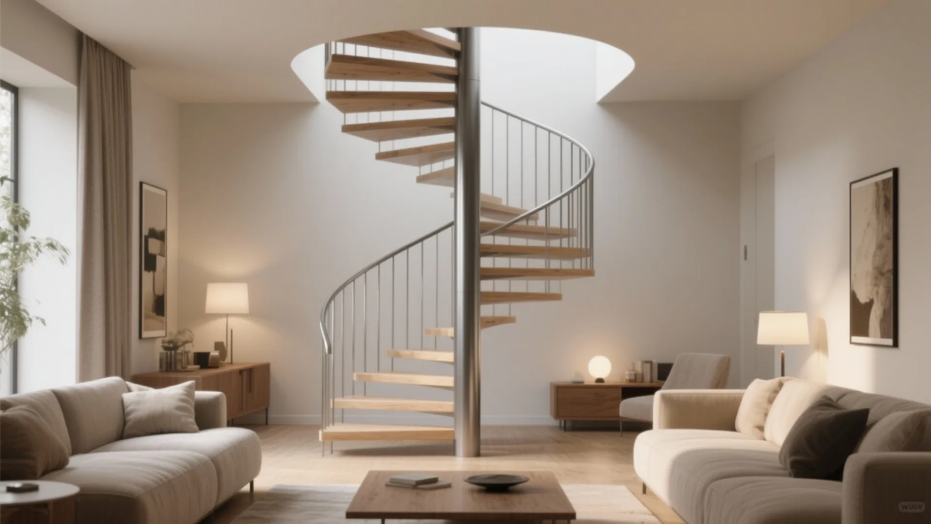 1. Make the spiral the sculptural center