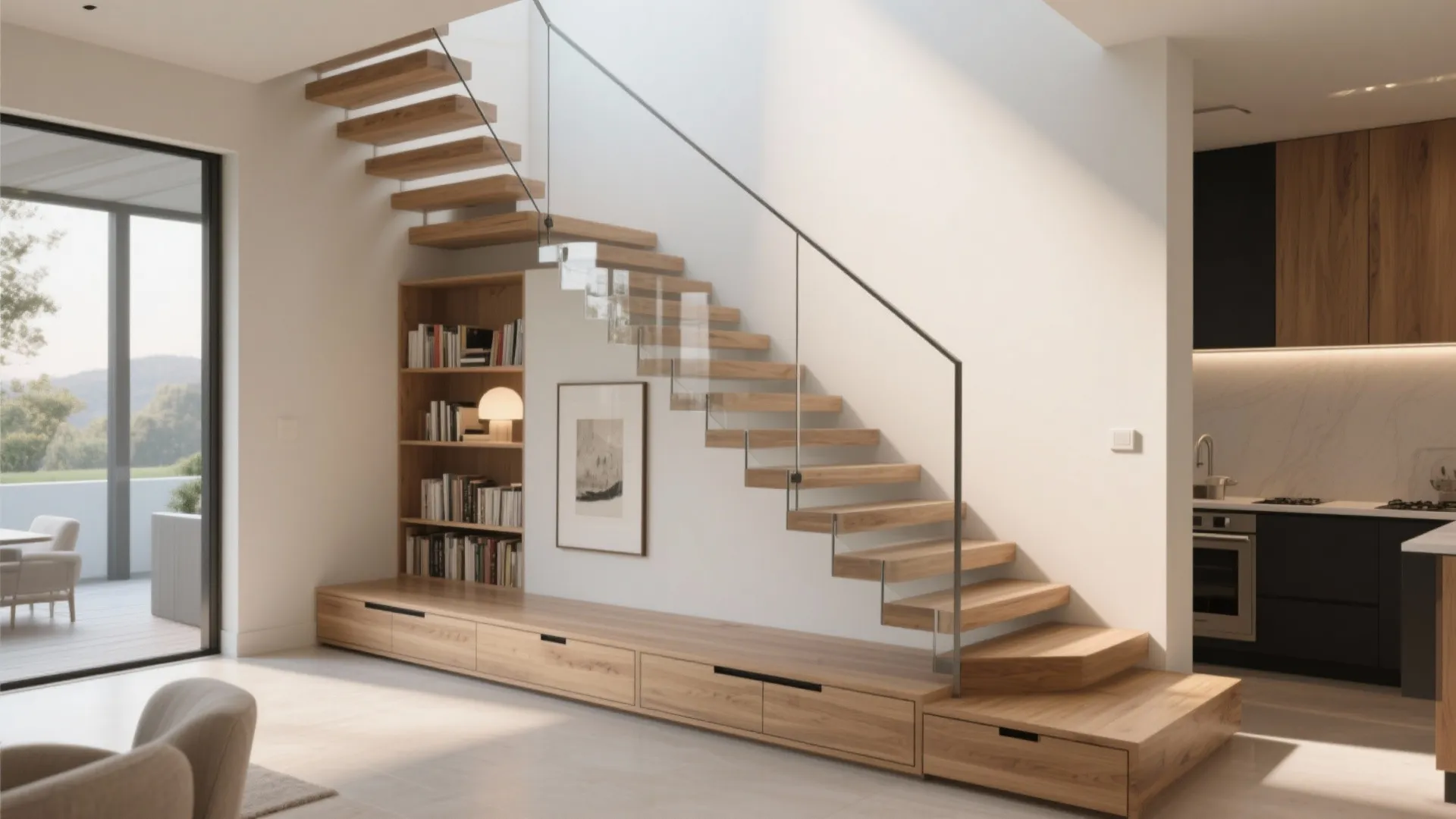 Staircase as a Sculptural Spine