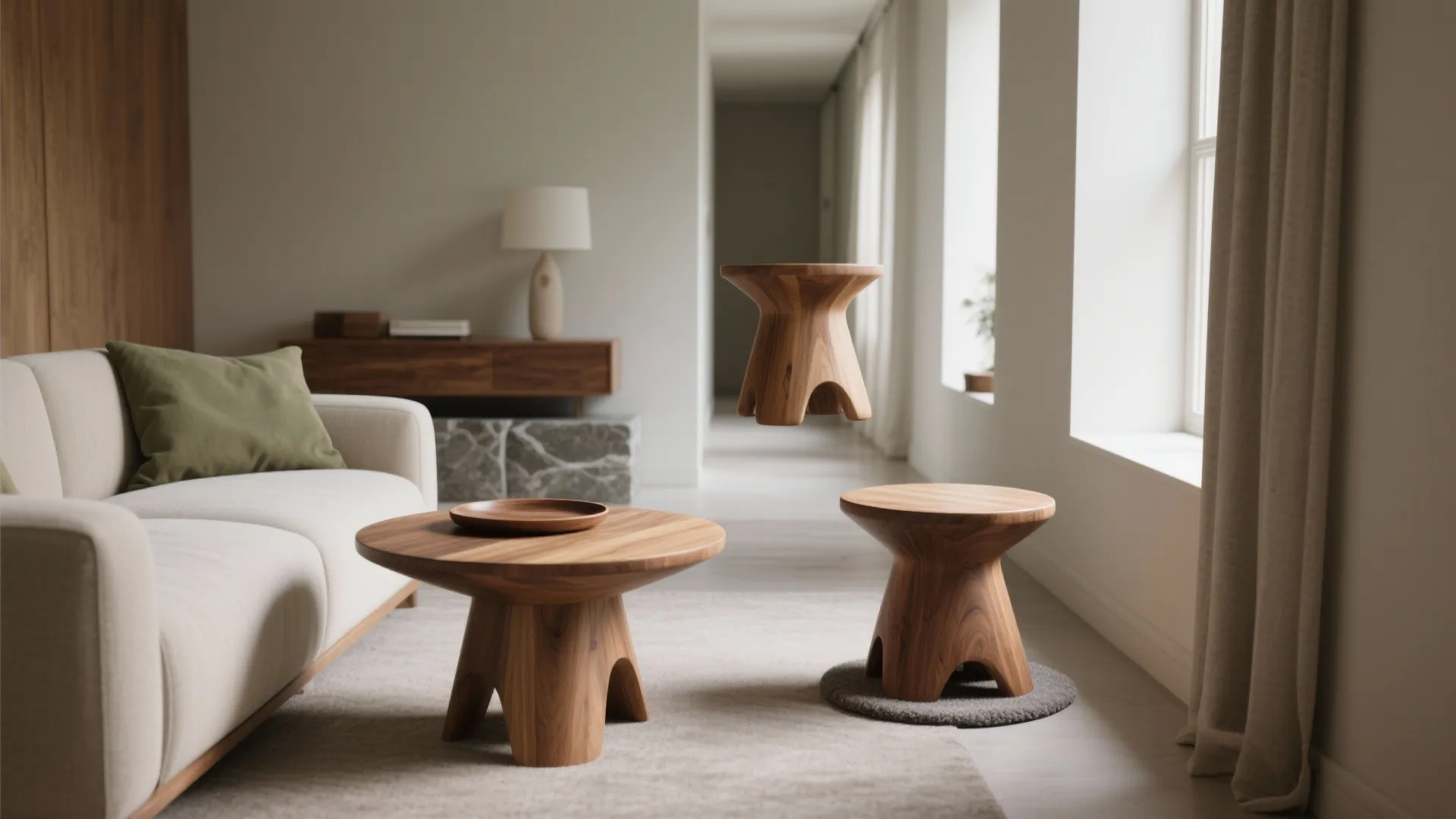 Sculptural Stools That Double As Side Tables