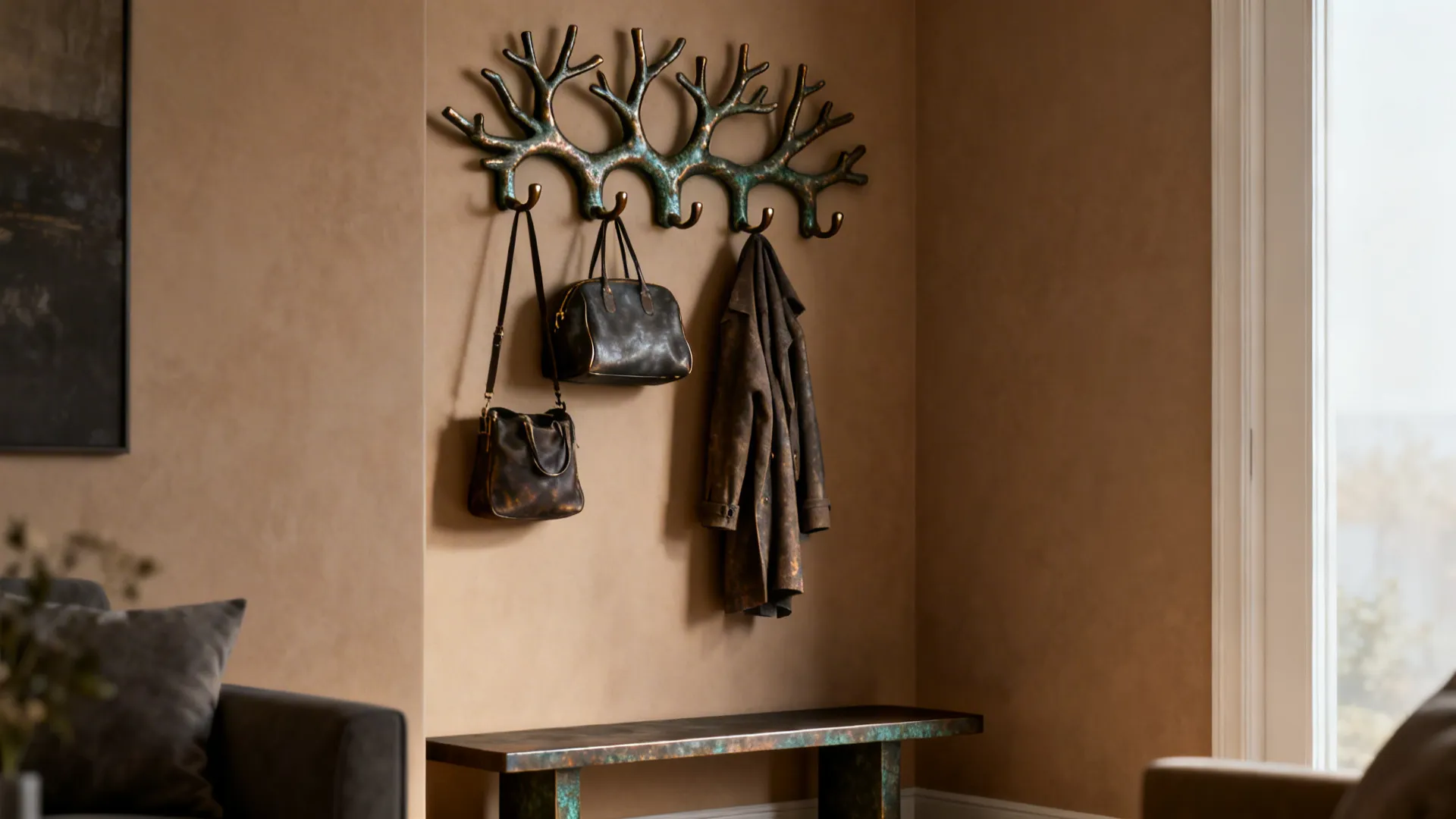 3. Sculptural wall hooks with function