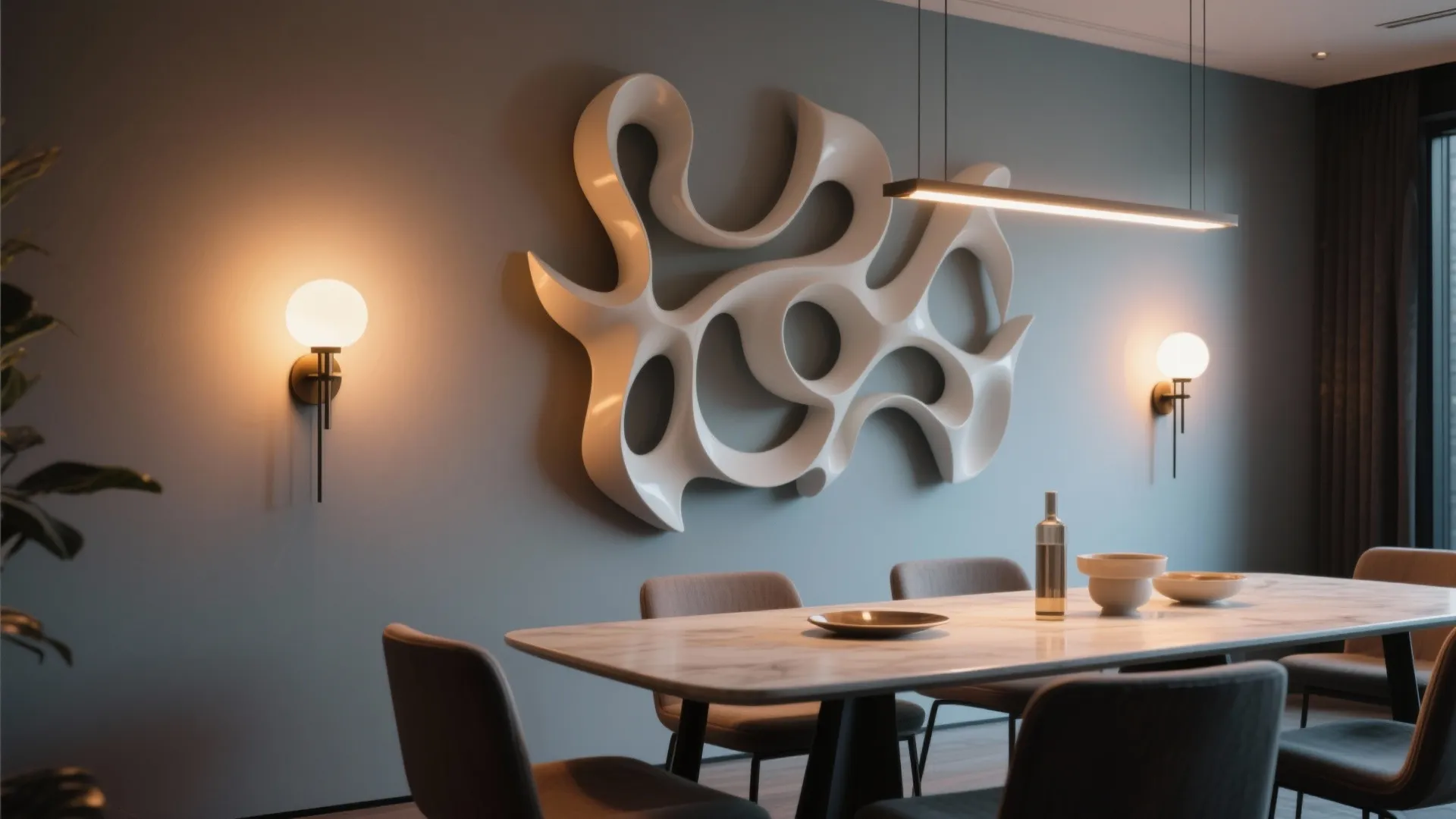 10. Sculptural Wall Lighting