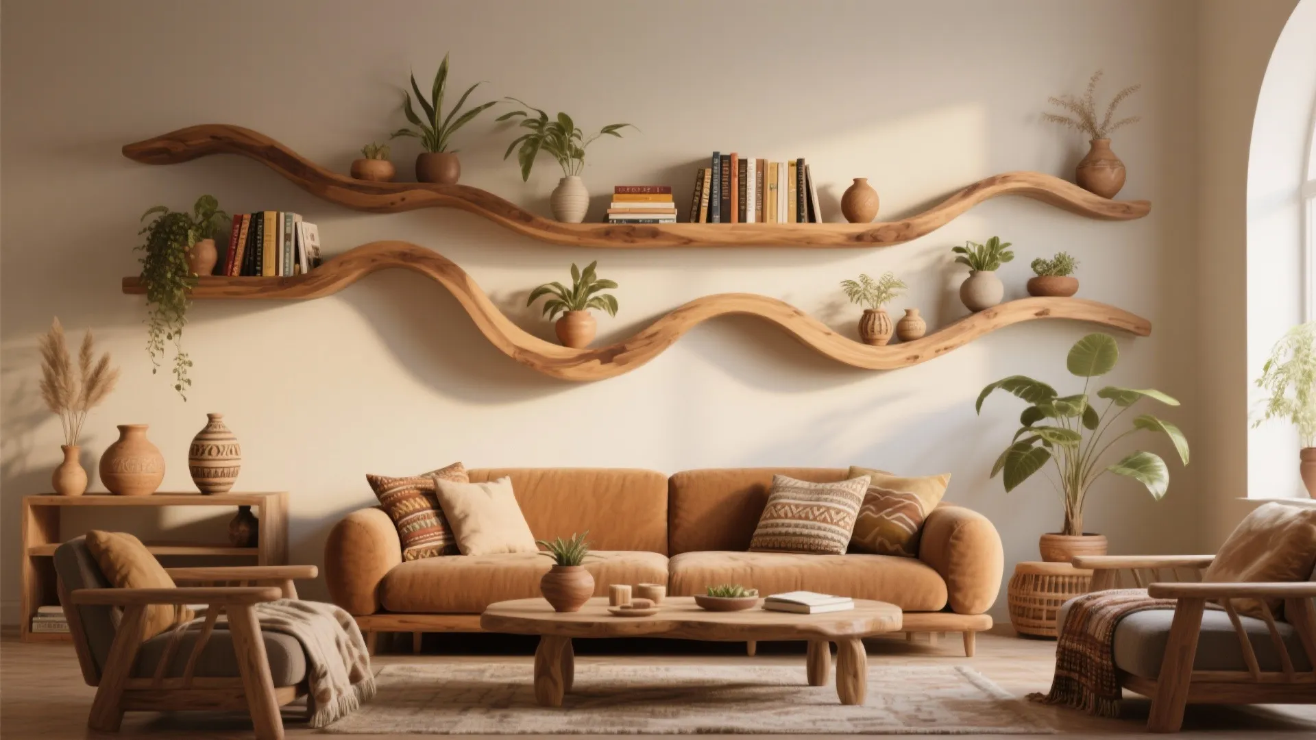 Sculptural Wall Shelves